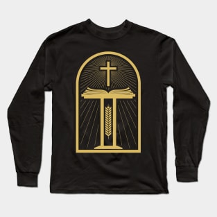 Bible pulpit and cross of Jesus Christ. Long Sleeve T-Shirt